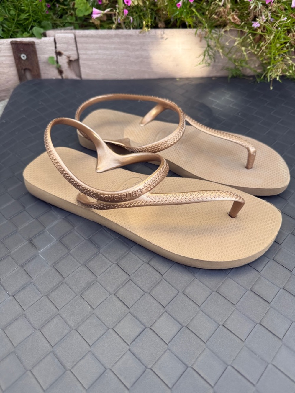 Havaianas Women’s Metallic gold Flip Sandals